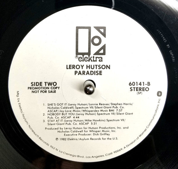 Leroy Hutson : Paradise (LP, Album, Promo, SP)