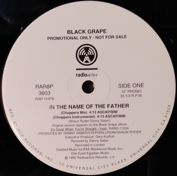 Black Grape : In The Name Of The Father (12", Promo)