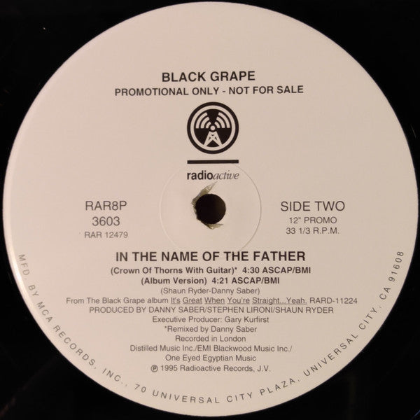 Black Grape : In The Name Of The Father (12", Promo)