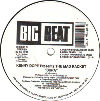 Kenny Dope* presents The Mad Racket : Supa (12")
