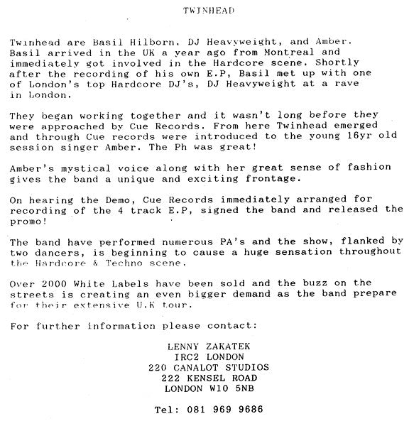 Twinhead : Twinhead (EP) (12", EP)
