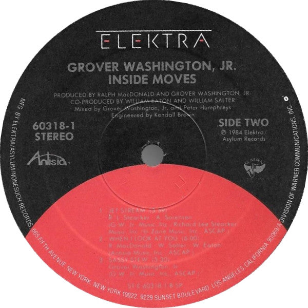 Grover Washington Jr.* : Inside Moves (LP, Album, Spe)
