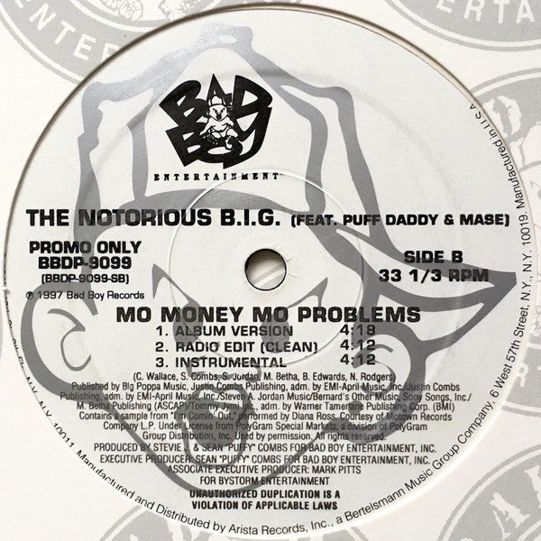 The Notorious B.I.G.* : Mo Money Mo Problems (12", Promo)