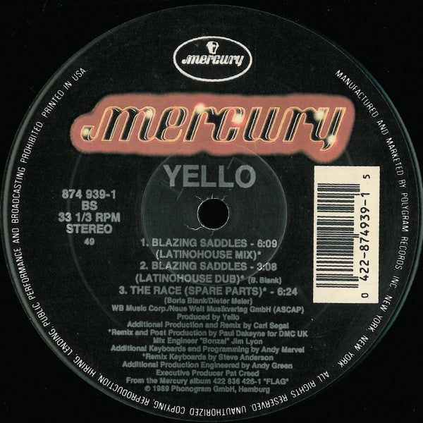 Yello : The Race (12", Single)