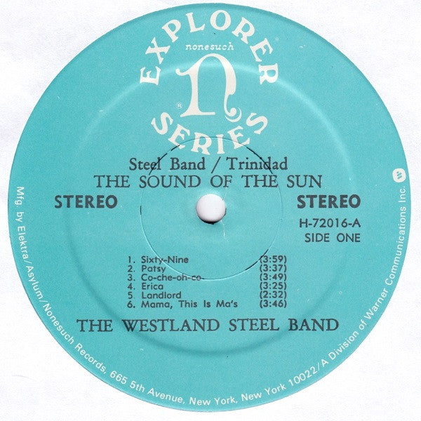 The Westland Steel Band : The Sound Of The Sun (Steel Band / Trinidad) (LP, Album, RP)