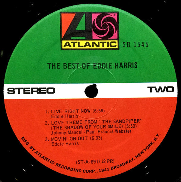 Eddie Harris : The Best Of Eddie Harris (LP, Comp, Pre)