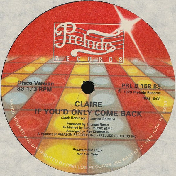 Claire* : High On Love (12", Promo)