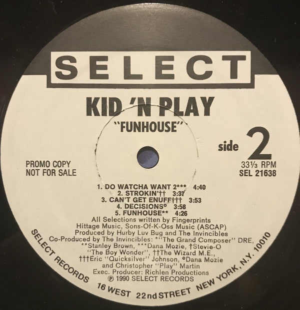 Kid 'N' Play : Kid 'N Play's Funhouse (LP, Album, Promo)