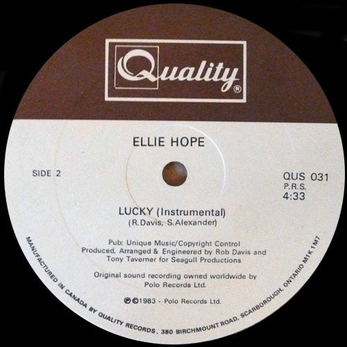Ellie Hope : Lucky (12")