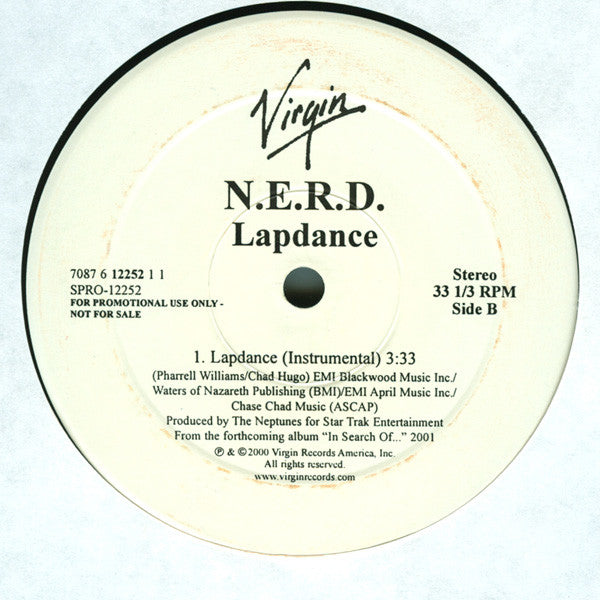 N.E.R.D.* : Lapdance (12", Promo)