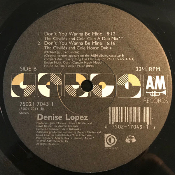 Denise Lopez : Don't You Wanna Be Mine (12")