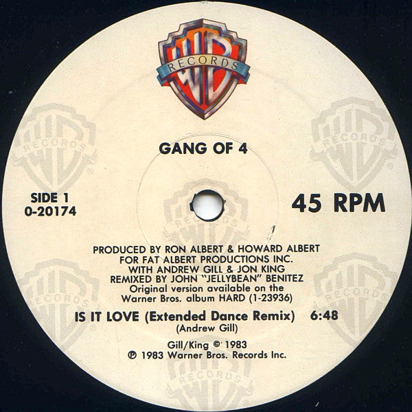 Gang Of 4* : Is It Love (Extended Dance Remix) (12", Maxi, All)