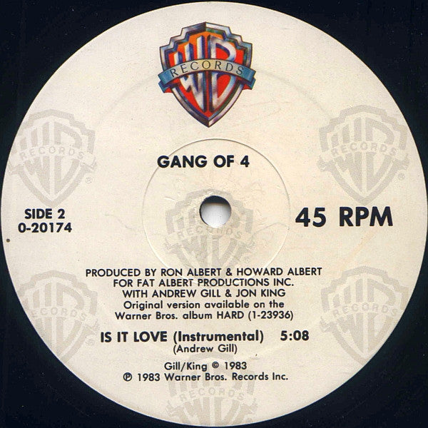 Gang Of 4* : Is It Love (Extended Dance Remix) (12", Maxi, All)