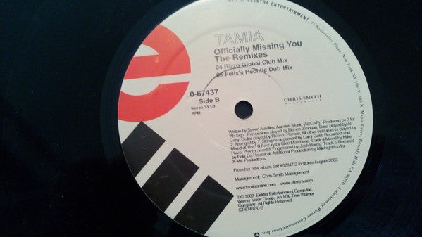 Tamia : Officially Missing You (The Remixes) (12")