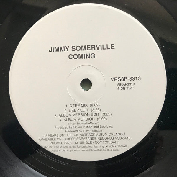 Jimmy Somerville : Coming (12", Promo)