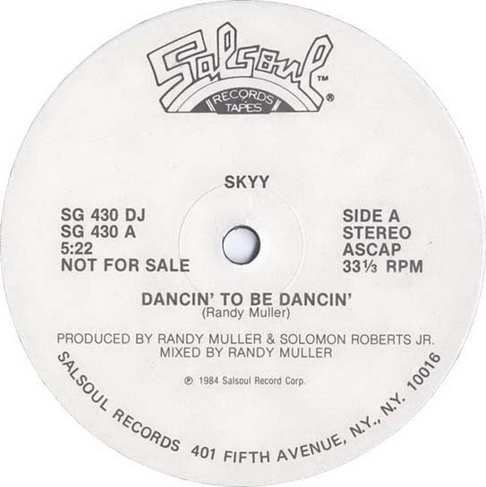 Skyy : Dancin' To Be Dancin' (12", Single, Promo)