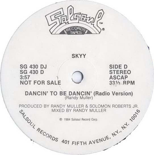 Skyy : Dancin' To Be Dancin' (12", Single, Promo)