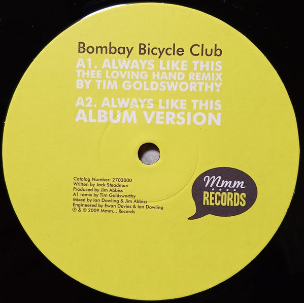 Bombay Bicycle Club : Always Like This (12", Single)