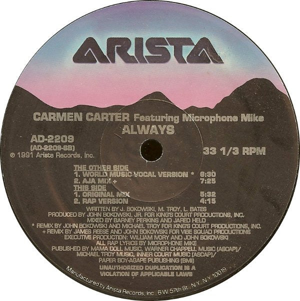 Carmen Carter Featuring Microphone Mike : Always (12")