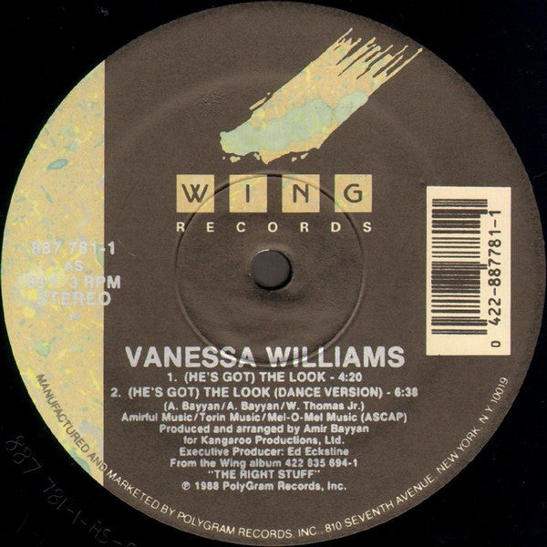 Vanessa Williams : (He's Got) The Look (12", Single)