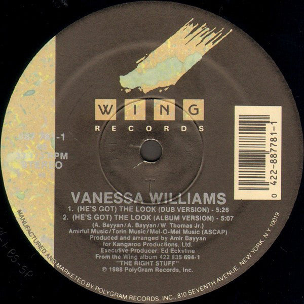 Vanessa Williams : (He's Got) The Look (12", Single)