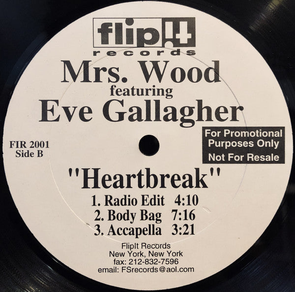 Mrs. Wood Featuring Eve Gallagher : Heartbreak (12", Promo)