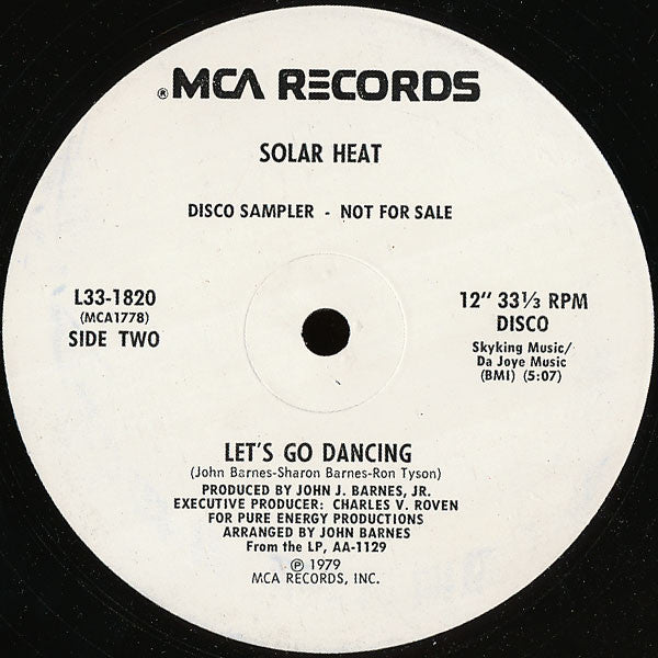 Solar Heat : Let's Go Dancing (12", Promo)