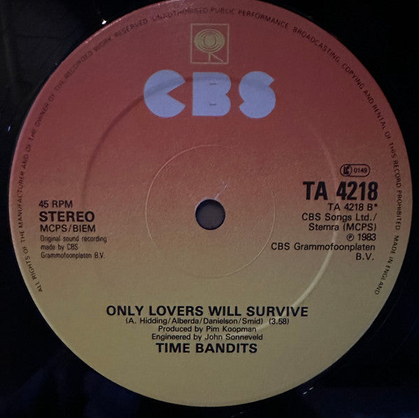 Time Bandits : I'm Only Shooting Love / Only Lovers Will Survive (12", Single)