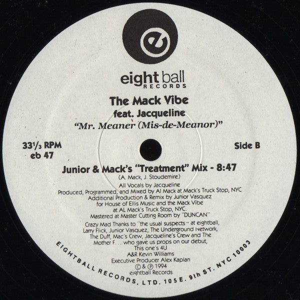 The Mack Vibe Feat. Jacqueline : Mr. Meaner (Mis-De-Meanor) (12")