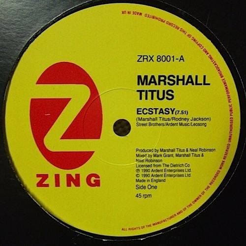 Marshall Titus : Ecstasy (12")