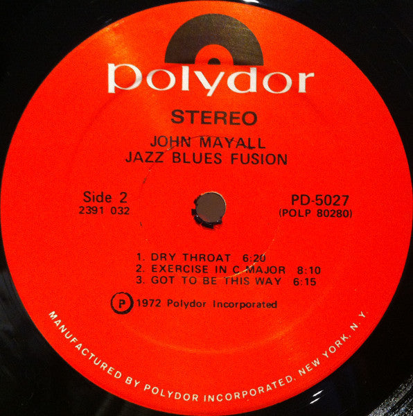 John Mayall : Jazz Blues Fusion (LP, Album, Scr)
