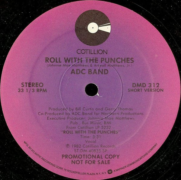 ADC Band : Roll With The Punches (12", Promo)