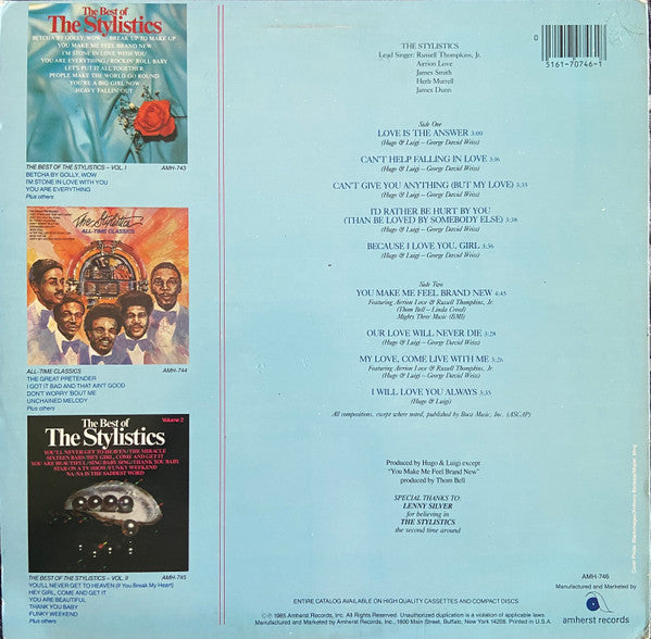 The Stylistics : Greatest Love Hits - The Stylistics (LP, Comp)