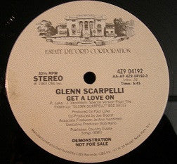 Glenn Scarpelli : Get A Love On (12", Single, Promo)
