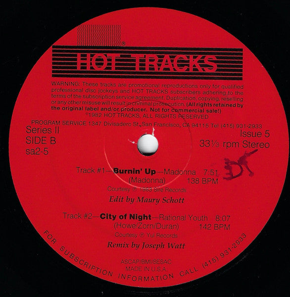 Various : Hot Tracks - Series 2, Issue 5 (2x12", Promo)