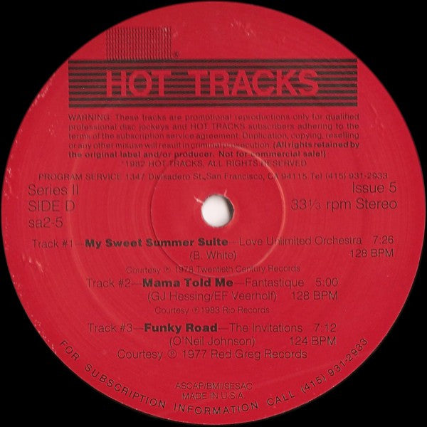 Various : Hot Tracks - Series 2, Issue 5 (2x12", Promo)