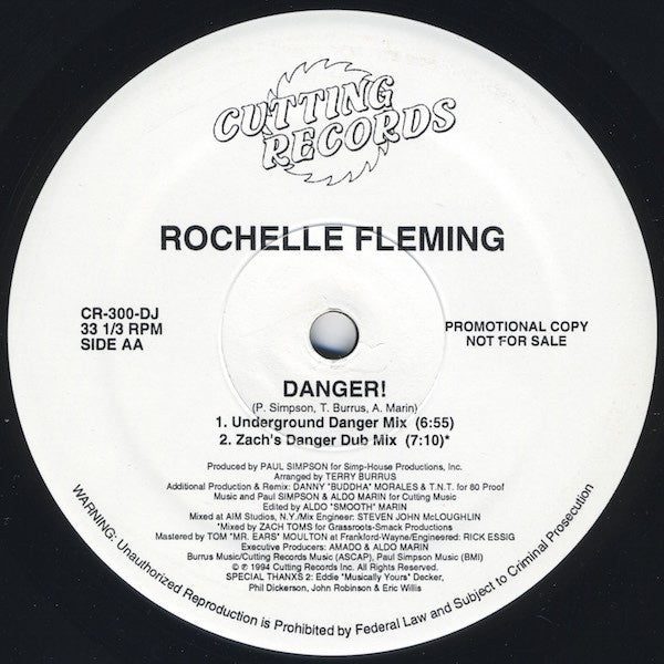 Rochelle Fleming : Danger! (12", Promo)