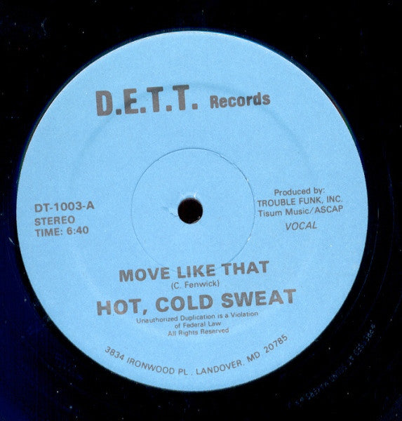 Hot, Cold Sweat : Move Like That (12")