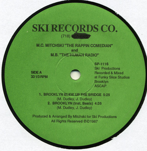 MC Mitchski And D.J. M.B. : Brooklyn Blew Up The Bridge (12")