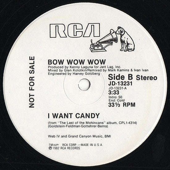 Bow Wow Wow : I Want Candy (12", Promo)
