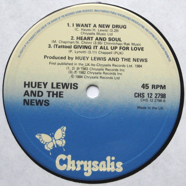 Huey Lewis And The News* : The Heart Of Rock & Roll (12", EP)