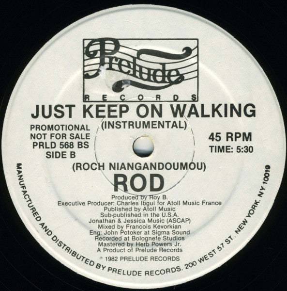 Rod : Just Keep On Walking (12", Promo)