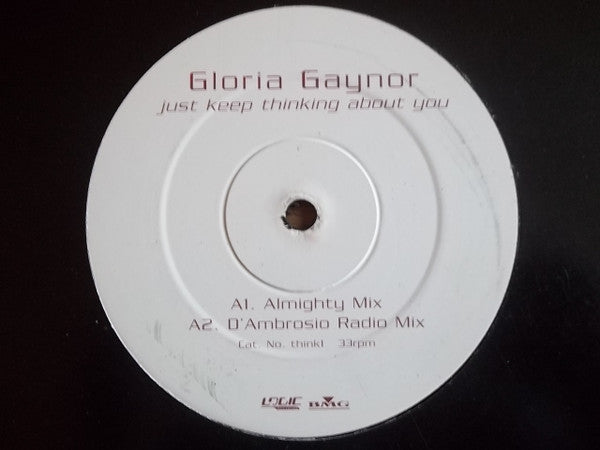 Gloria Gaynor : Just Keep Thinking About You (12", Promo)