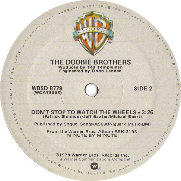 The Doobie Brothers : What A Fool Believes (12", Single)