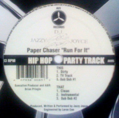 Dj Jazzy Joyce* : Paper Chaser "Run For It" (12")