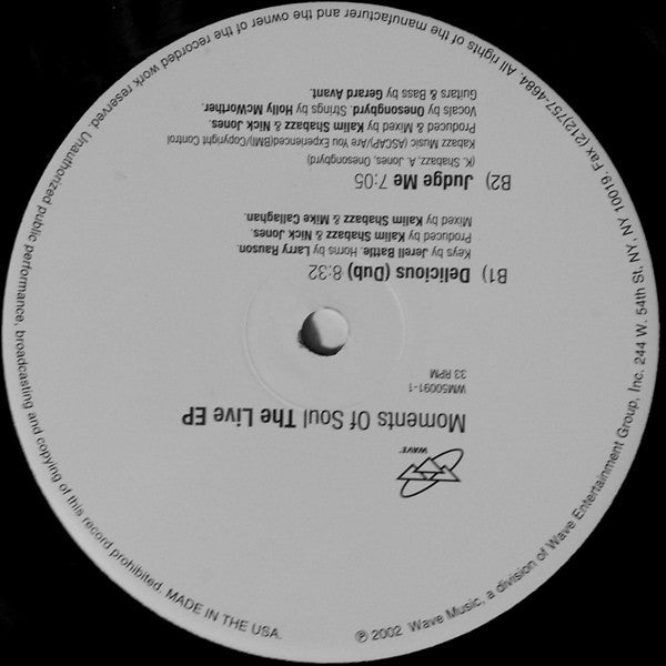 Moments Of Soul : The Live EP (12", EP)