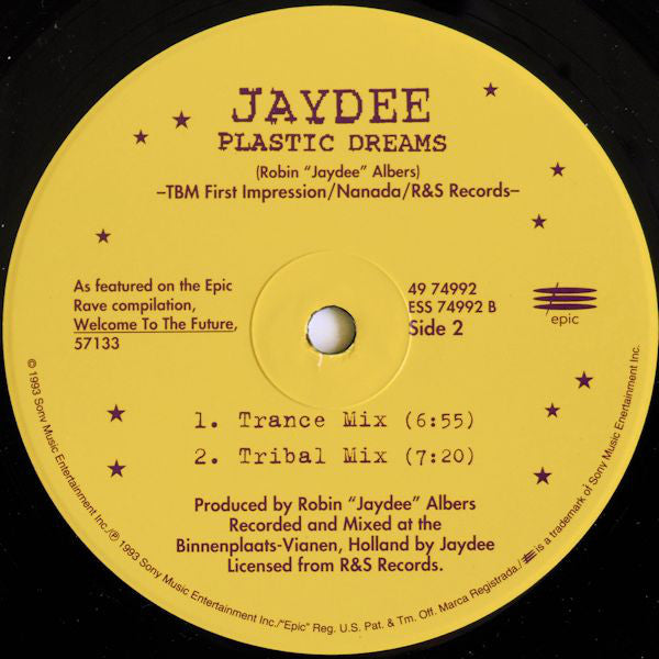 Jaydee : Plastic Dreams (12")