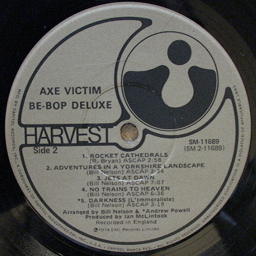 Be Bop Deluxe : Axe Victim (LP, Album, Jac)