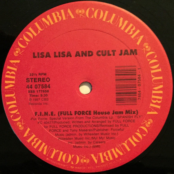 Lisa Lisa And Cult Jam* : Everything Will B-Fine (12")