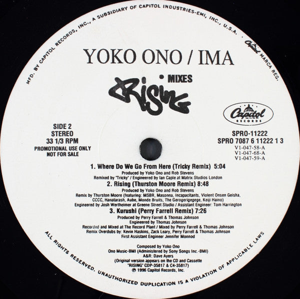 Yoko Ono / Ima (2) : Rising Mixes (LP, Promo)